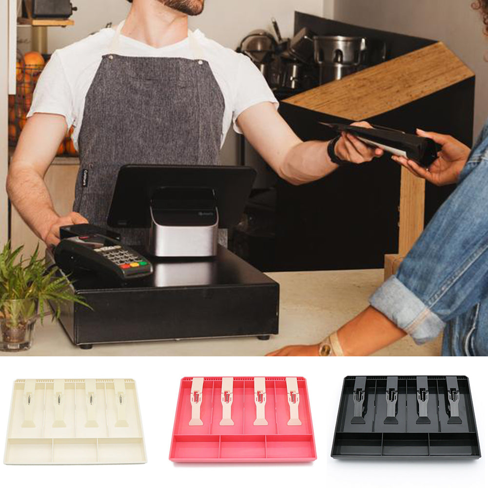 4 Grid Cashier Tray with Bill Clip by HitMyNeed