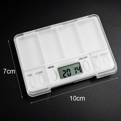 4-Grid Pill Box with Digital Timer and Alarm by HitMyNeed