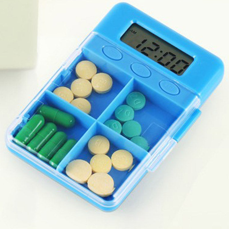 4 Grid Smart Pill Organizer with Reminder Alerts by HitMyNeed