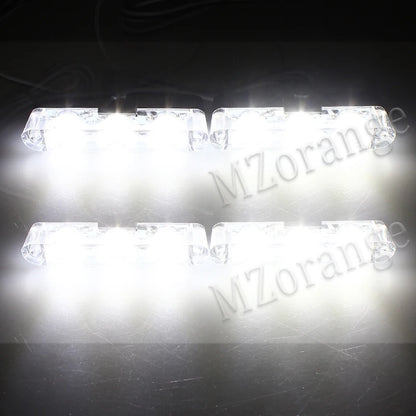 4-Head 12V LED Strobe Grill Warning Lights Kit all-white by HitMyNeed