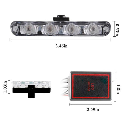 4-in-1 12V LED Emergency Strobe Grille Light Kit by HitMyNeed