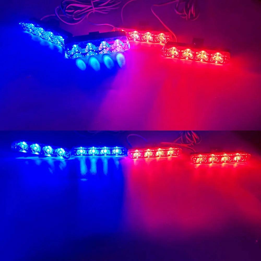 4-in-1 12V LED Emergency Strobe Grille Light Kit by HitMyNeed
