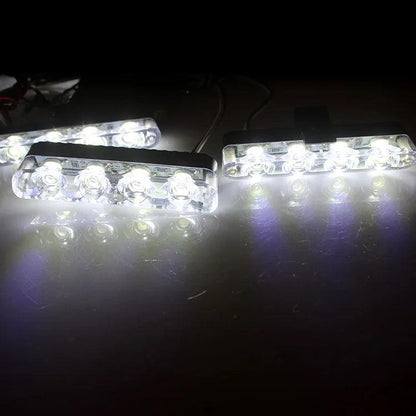 4-in-1 12V LED Emergency Strobe Grille Light Kit white by HitMyNeed