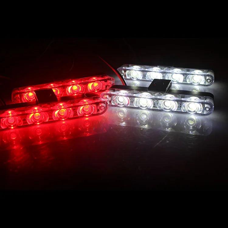4-in-1 12V LED Emergency Strobe Grille Light Kit white-and-red by HitMyNeed
