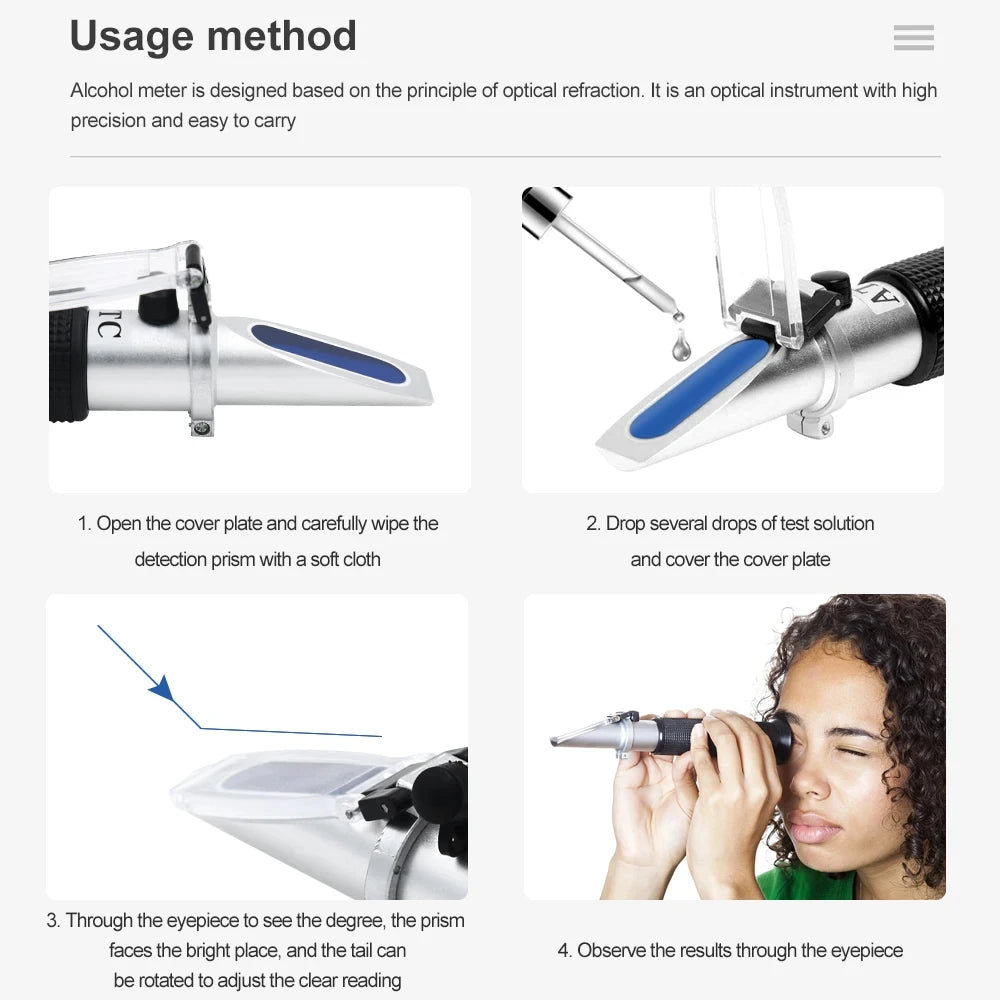 4-in-1 Automotive Antifreeze & Battery Fluid Refractometer by HitMyNeed