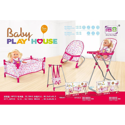 4-in-1 Baby Doll Furniture Play Set by HitMyNeed