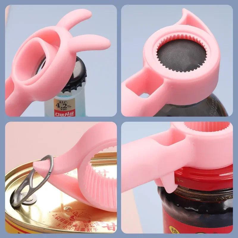 4-in-1 Bottle, Jar & Can Opener with Corkscrew by HitMyNeed