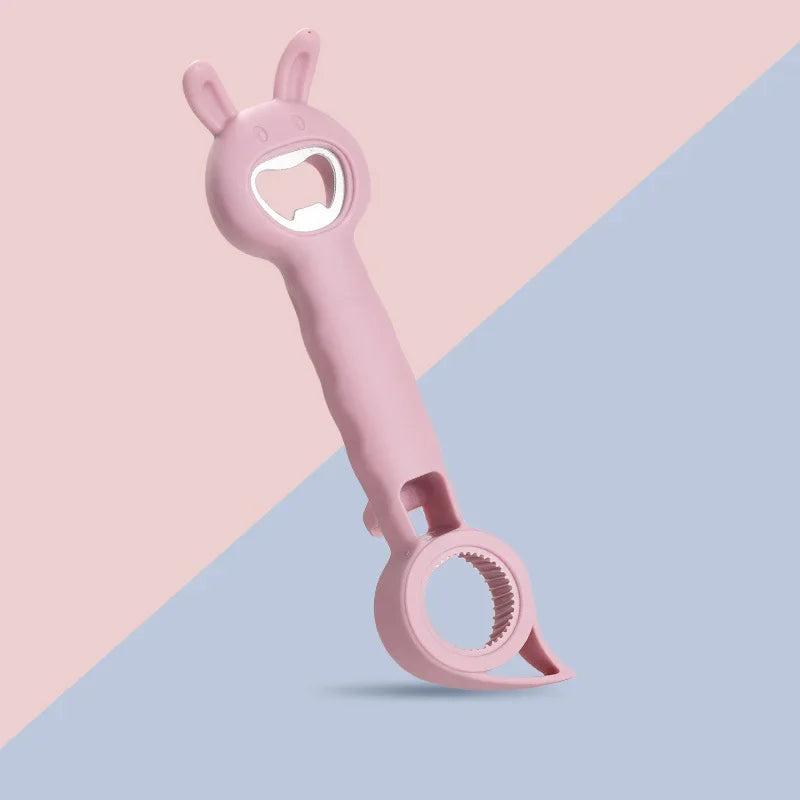 4-in-1 Bottle, Jar & Can Opener with Corkscrew purple by HitMyNeed