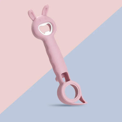 4-in-1 Bottle, Jar & Can Opener with Corkscrew purple by HitMyNeed