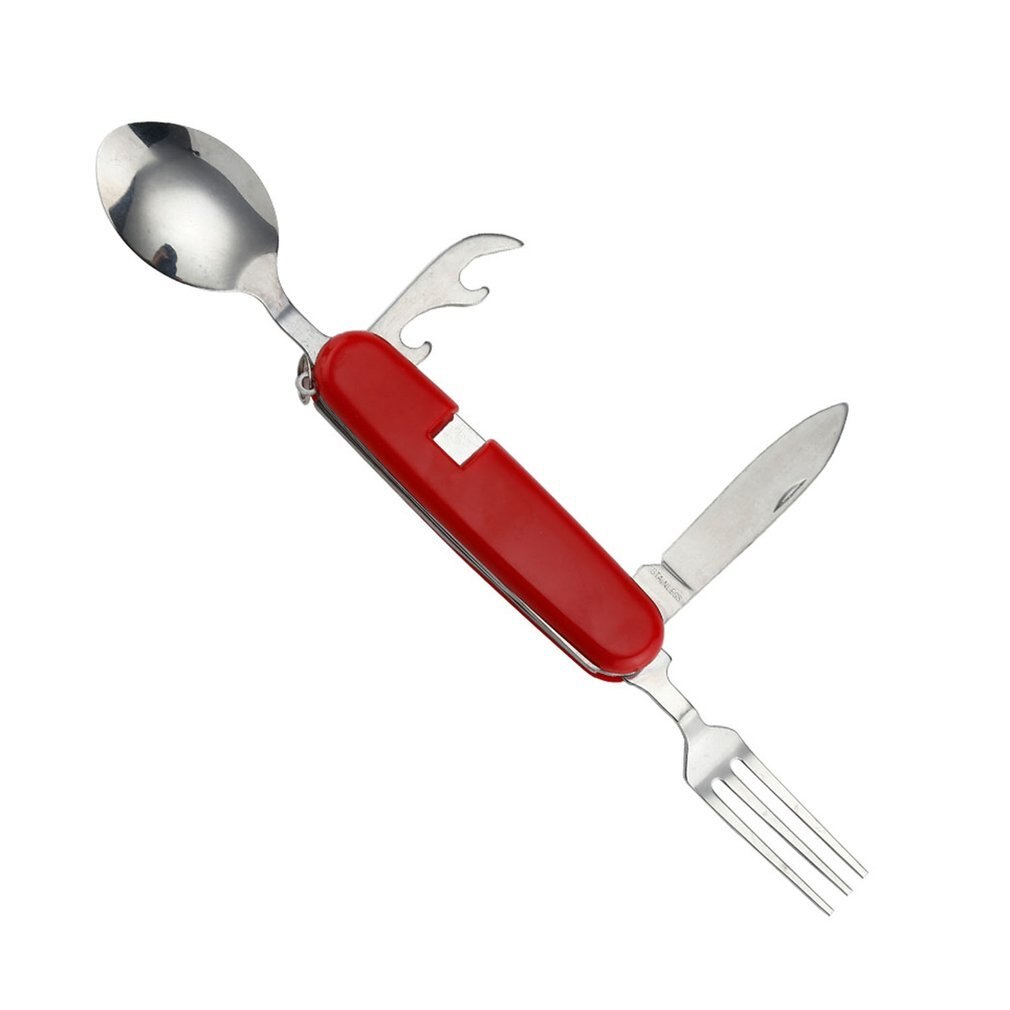 4-in-1 Camping Utensil Set with Folding Design by HitMyNeed