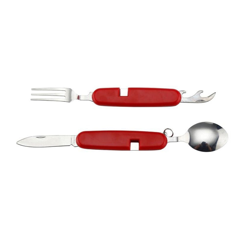 4-in-1 Camping Utensil Set with Folding Design by HitMyNeed