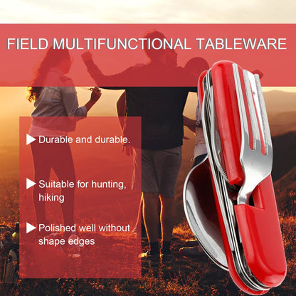 4-in-1 Camping Utensil Set with Folding Design by HitMyNeed