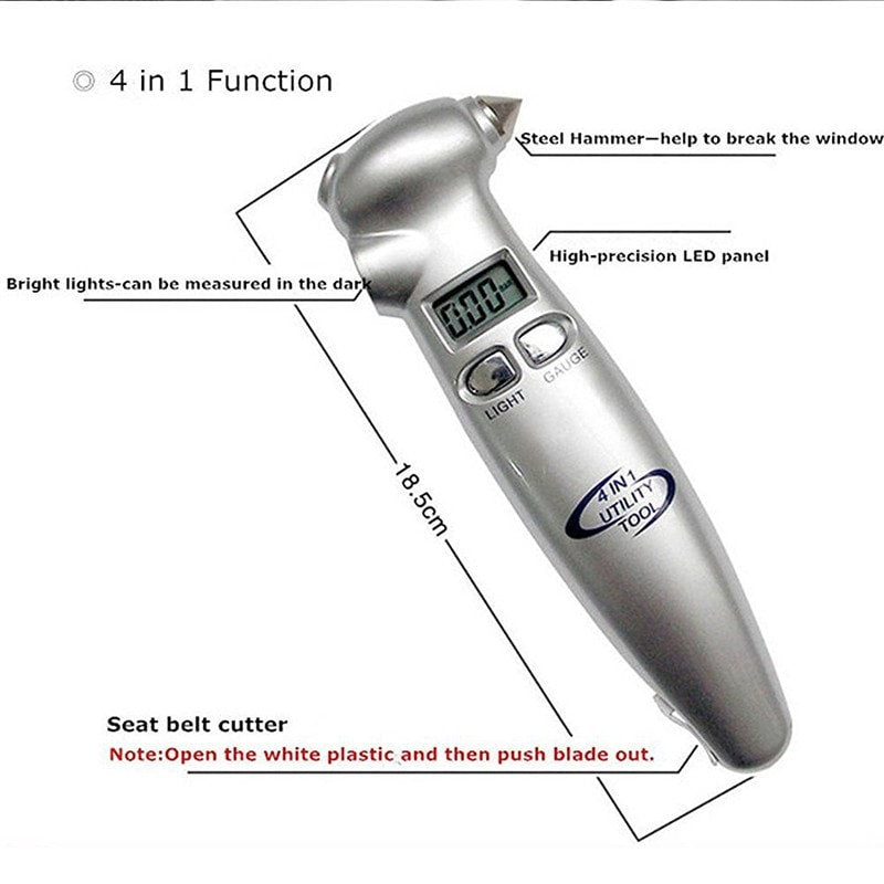 4-in-1 Car Emergency Escape and Safety Tool by HitMyNeed