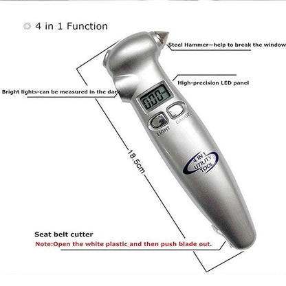 4-in-1 Car Emergency Escape and Safety Tool by HitMyNeed