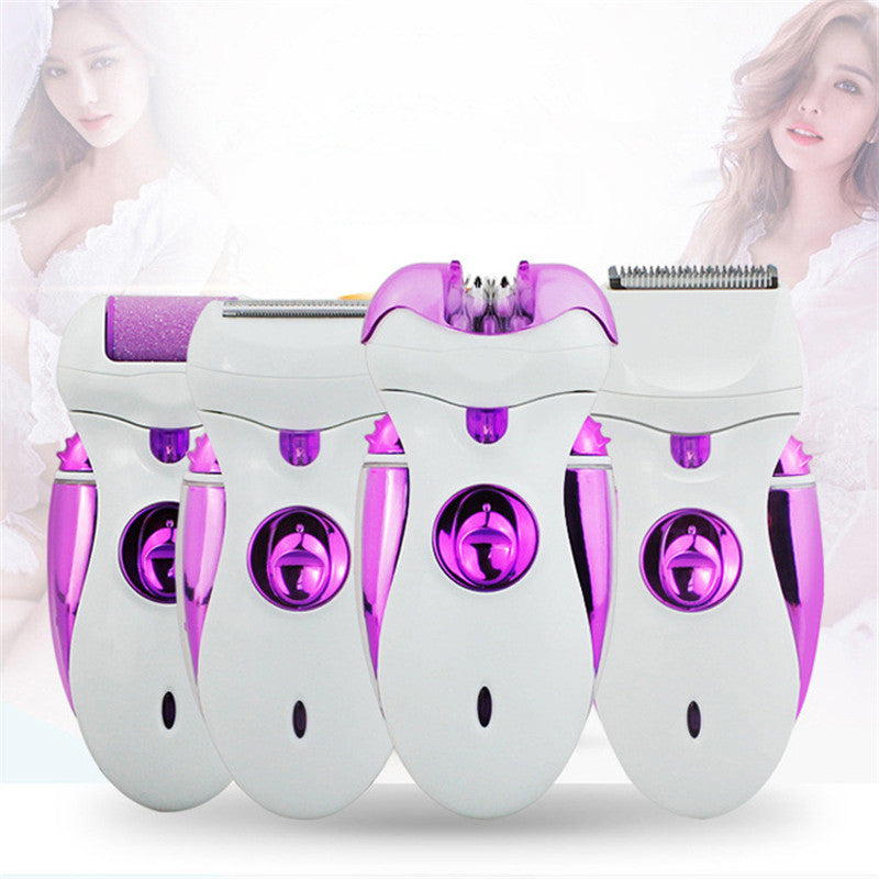 4-in-1 Rechargeable Electric Epilator for Body & Face by HitMyNeed