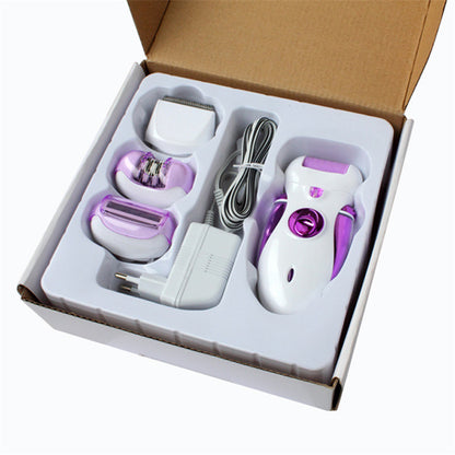 4-in-1 Rechargeable Electric Epilator for Body & Face by HitMyNeed