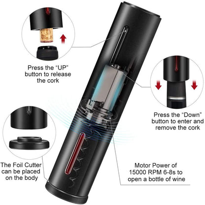 4-in-1 Rechargeable Electric Wine Opener Set by HitMyNeed