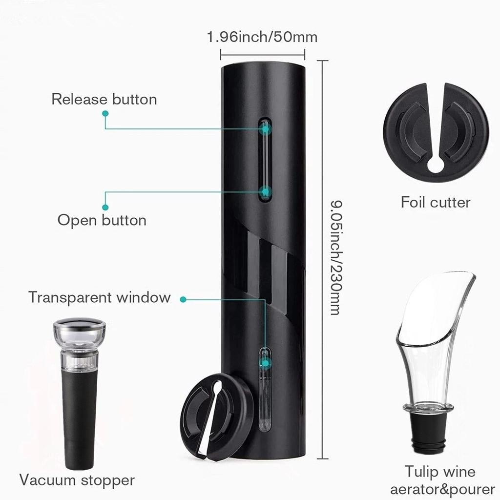 4-in-1 Rechargeable Electric Wine Opener Set by HitMyNeed