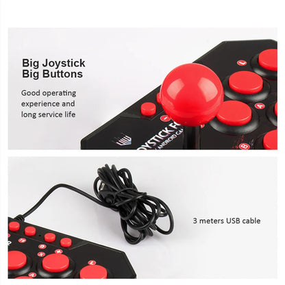 4-in-1 Retro Arcade Fight Stick for PS, Switch, PC, Android by HitMyNeed