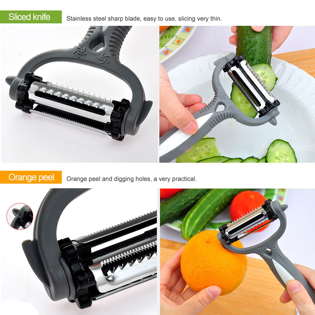 4-in-1 Rotary Vegetable Peeler with 360° Blades by HitMyNeed