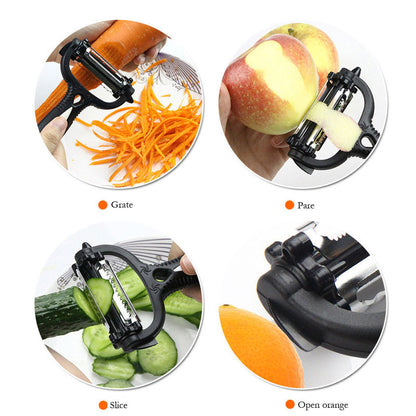 4-in-1 Rotary Vegetable Peeler with 360° Blades by HitMyNeed