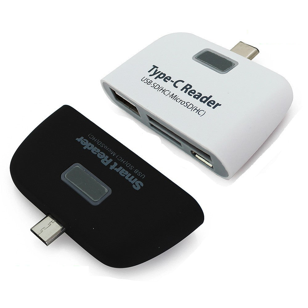 4-in-1 Type-C Mobile Card Reader and USB OTG Hub by HitMyNeed