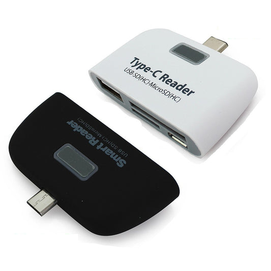 4-in-1 Type-C Mobile Card Reader and USB OTG Hub by HitMyNeed