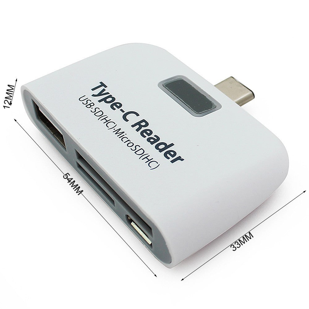 4-in-1 Type-C Mobile Card Reader and USB OTG Hub by HitMyNeed