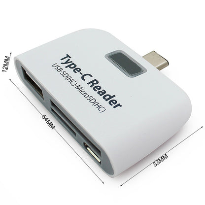 4-in-1 Type-C Mobile Card Reader and USB OTG Hub by HitMyNeed