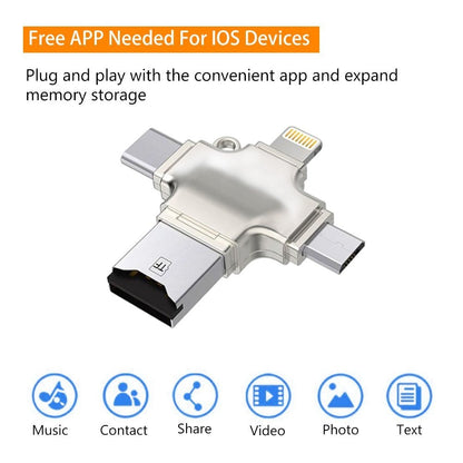 4-in-1 USB SD Card Reader & Flash Drive Adapter by HitMyNeed