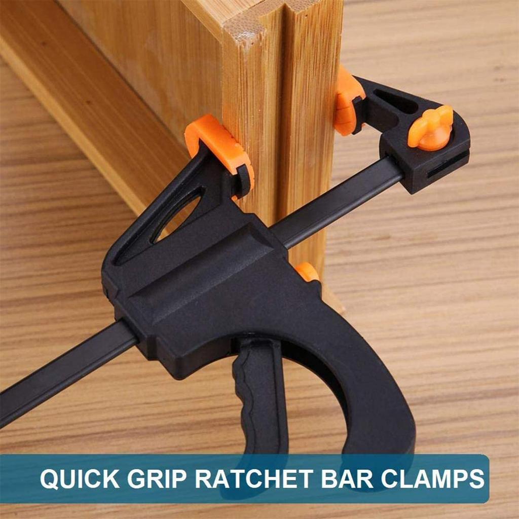 4-Inch F-Style Woodworking Clamp with Squeeze Handle by HitMyNeed