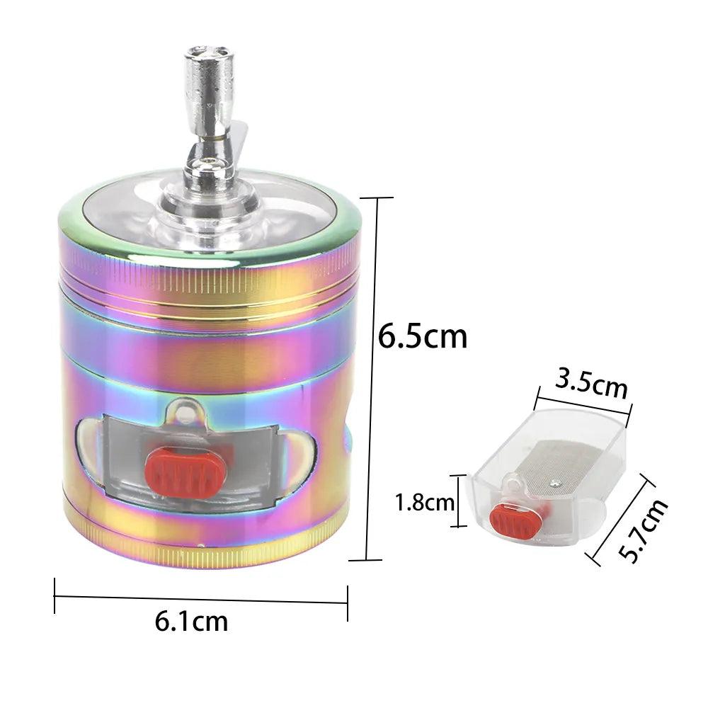 4-Layer Hand Crank Herb Grinder with Drawer by HitMyNeed