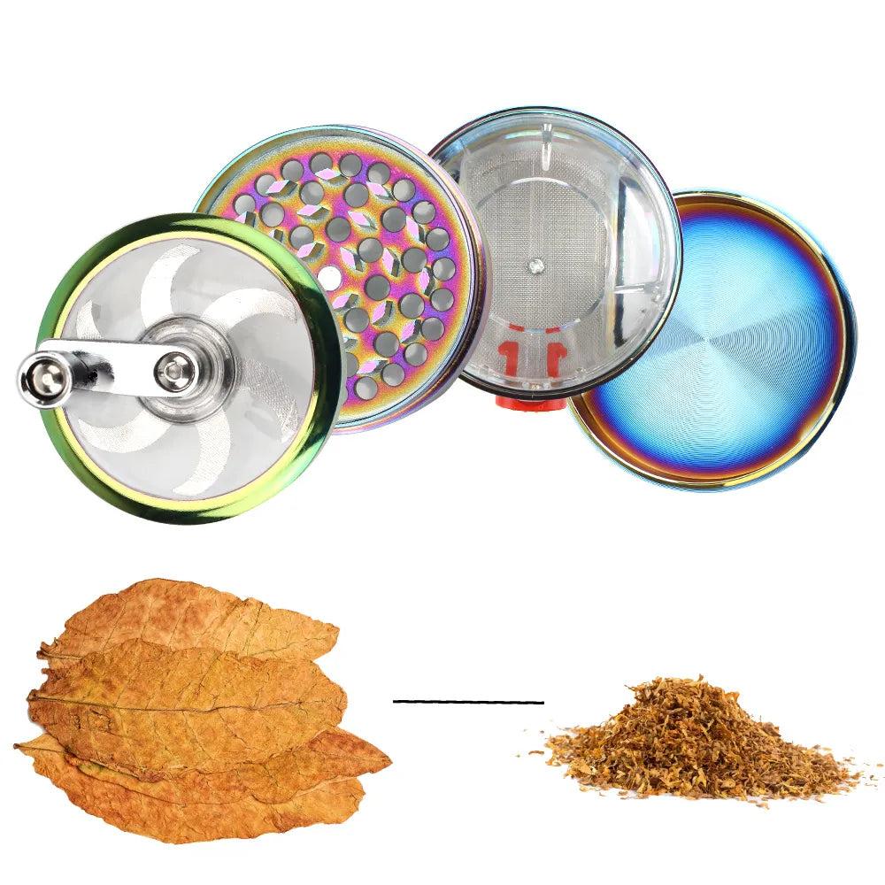 4-Layer Hand Crank Herb Grinder with Drawer by HitMyNeed