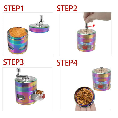 4-Layer Hand Crank Herb Grinder with Drawer by HitMyNeed