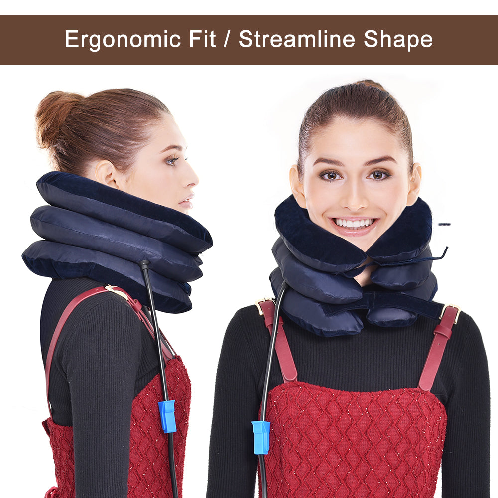 4-Layer Inflatable Cervical Neck Traction Collar by HitMyNeed