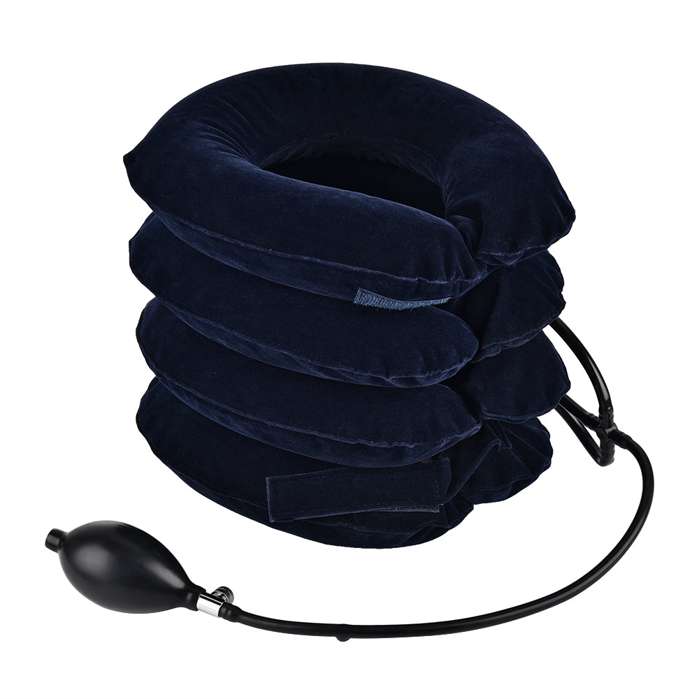 4-Layer Inflatable Cervical Neck Traction Collar blue-4-layers by HitMyNeed