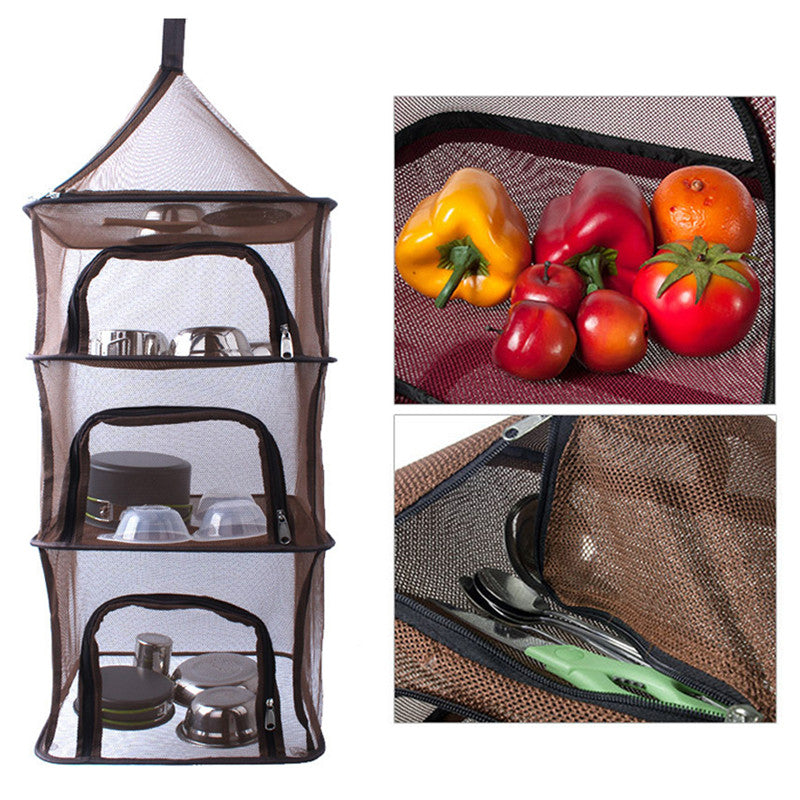 4-Layer Mesh Hanging Organizer Storage Shelf by HitMyNeed