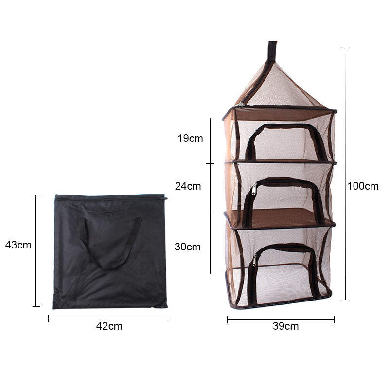 4-Layer Mesh Hanging Organizer Storage Shelf by HitMyNeed