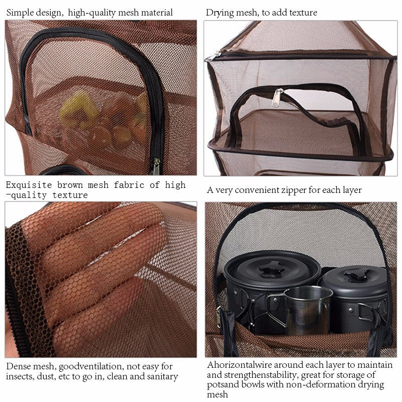 4-Layer Mesh Hanging Organizer Storage Shelf by HitMyNeed