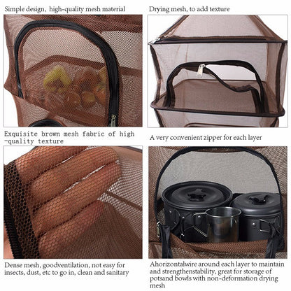 4-Layer Mesh Hanging Organizer Storage Shelf by HitMyNeed