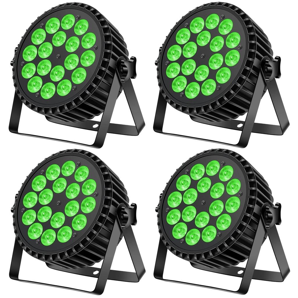 4-Pack 200W RGBW LED PAR Lights with DMX Control by HitMyNeed