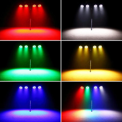 4-Pack 200W RGBW LED PAR Lights with DMX Control by HitMyNeed
