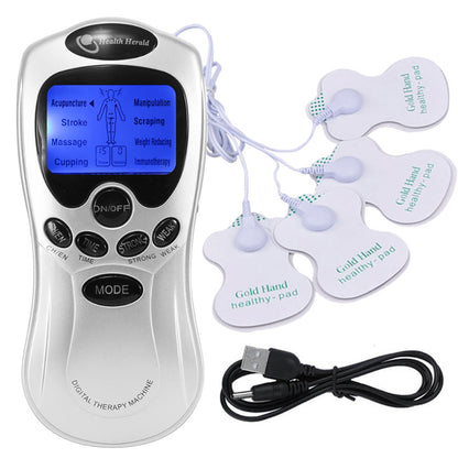 4‑Pad Digital TENS Acupuncture Therapy Massager by HitMyNeed