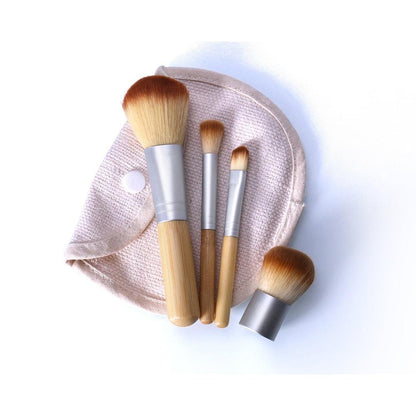 4-Piece Foundation & Face Makeup Brush Set by HitMyNeed