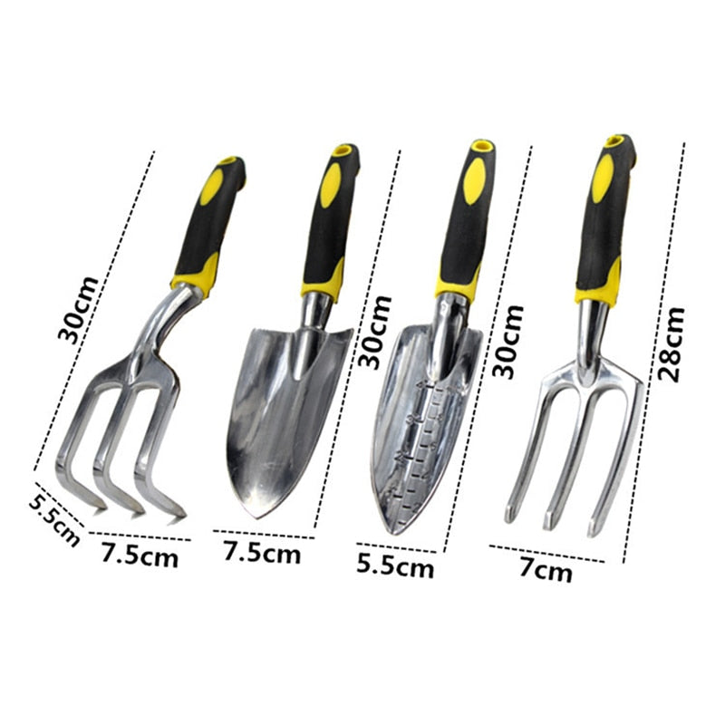 4-Piece Garden Hand Tool Set with Colour Handles by HitMyNeed