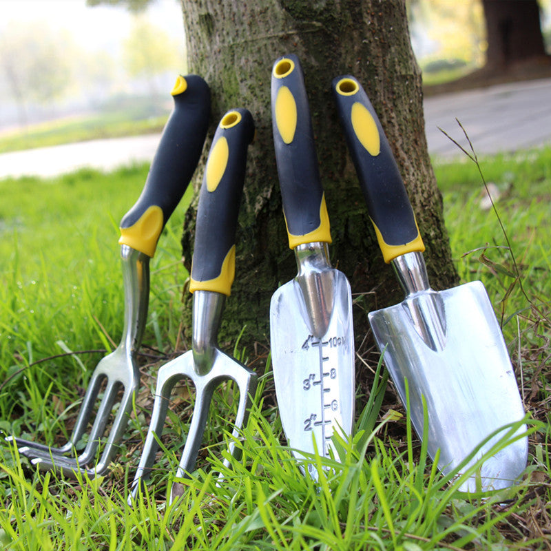 4-Piece Garden Hand Tool Set with Colour Handles by HitMyNeed