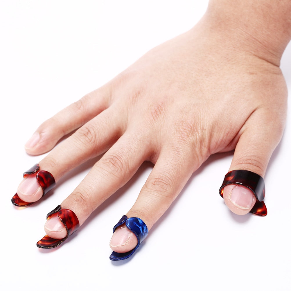 4-Piece Plastic Finger Picks for Guitar and Banjo by HitMyNeed