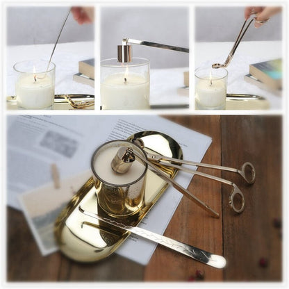 4-Piece Stainless Steel Candle Care Snuffer Set by HitMyNeed