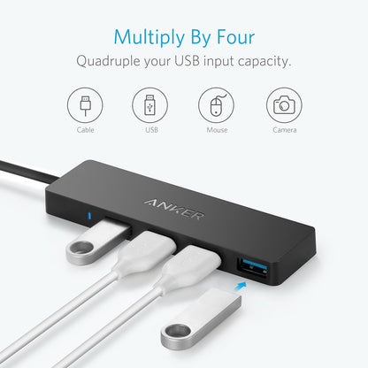 4-Port USB 3.0 Hub High-Speed Data Splitter by HitMyNeed