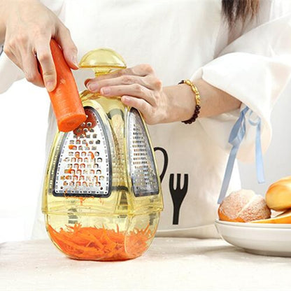 4-Sided Stainless Steel Box Grater with Container by HitMyNeed